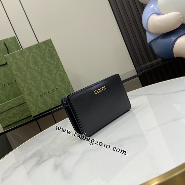 gucci專櫃2024新款原廠皮錢包錢夾 古馳飾手寫體Gucci標識全拉鏈錢包 jcp1768